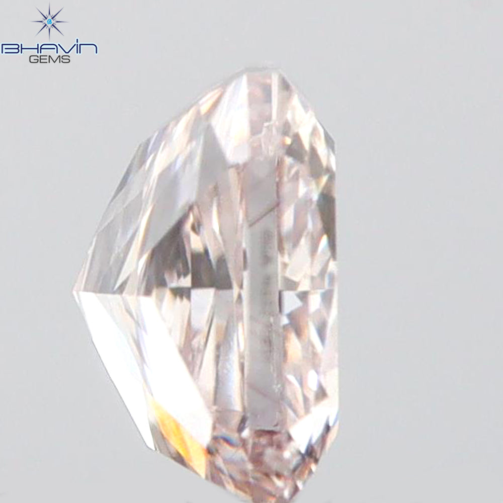 GIA Certified 0.36 CT Radiant Shape Natural Diamond Pinkish Brown Color SI2 Clarity (4.10 MM)