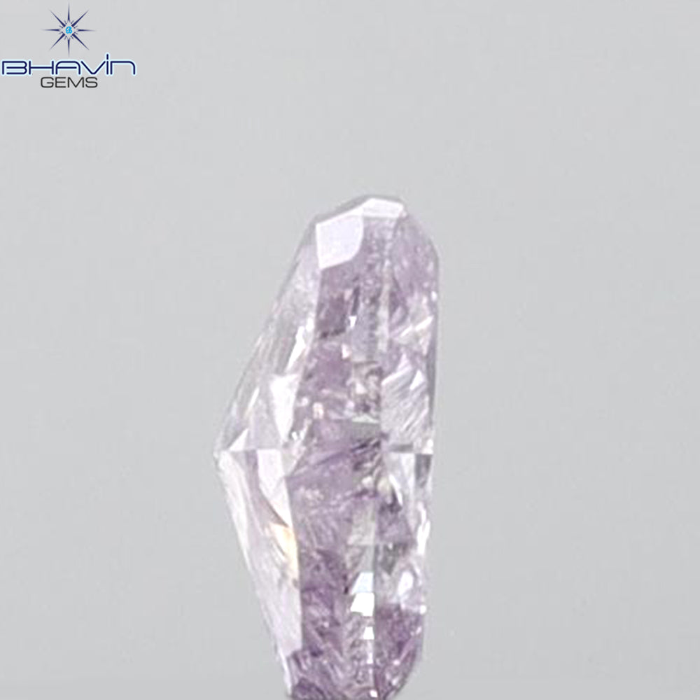 GIA Certified 0.29 CT Oval Shape Natural Diamond Pinkish Purple Color I2 Clarity (4.96 MM)