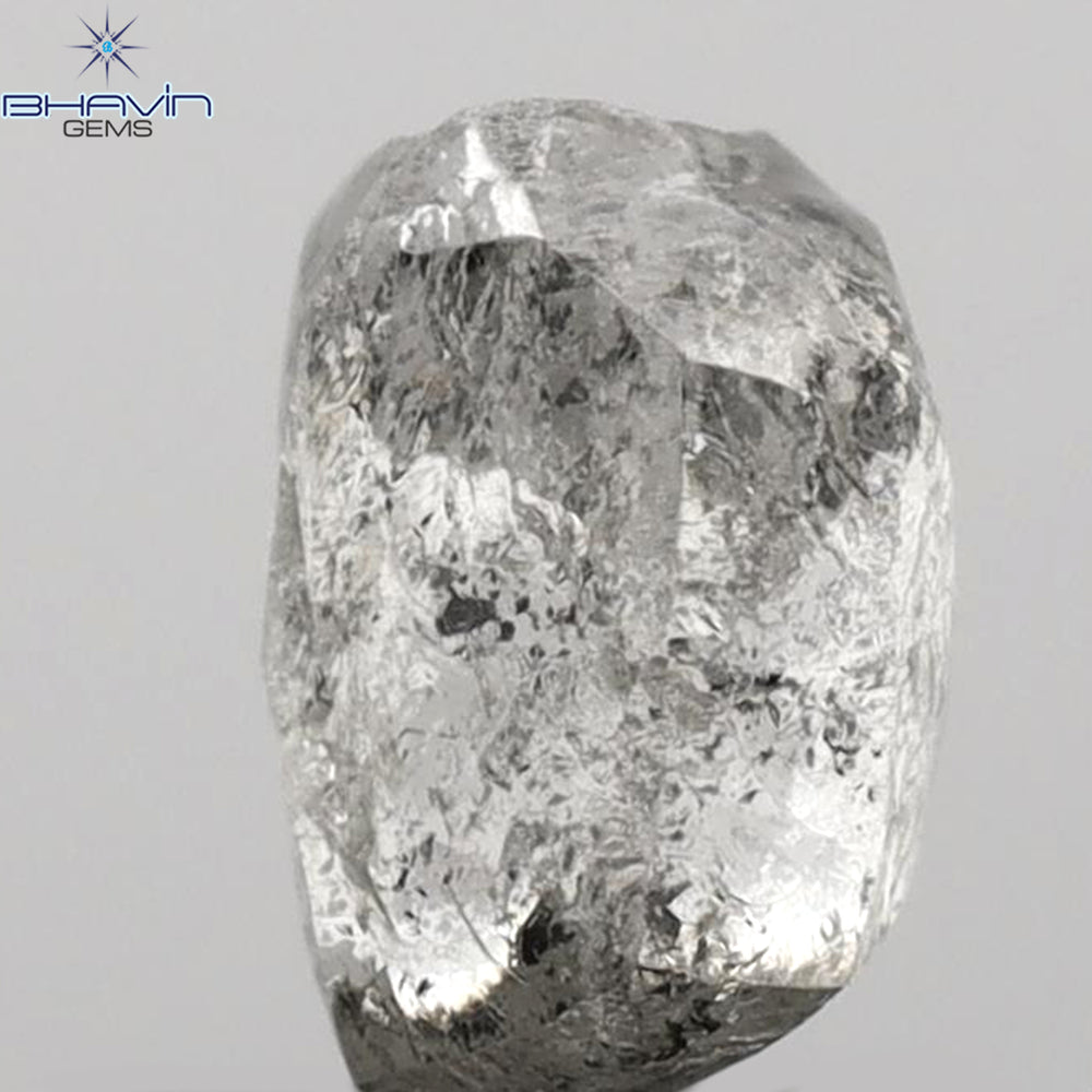 1.52 CT Rough Shape Natural Diamond Salt And Pepper Color (4.87 MM)