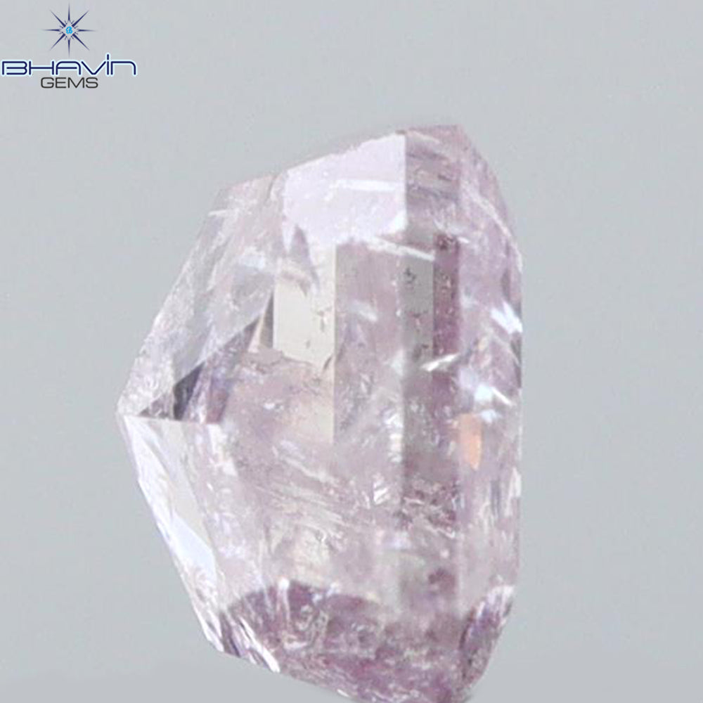 0.31 CT Radiant Shape Natural Diamond Pink Color I3 Clarity (3.66 MM)