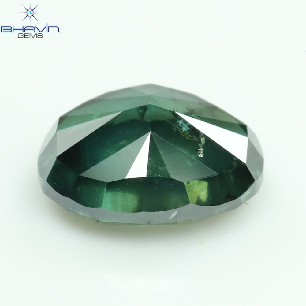 0.87 CT Oval Shape Natural Diamond Blue Color I1 Clarity (6.45 MM)