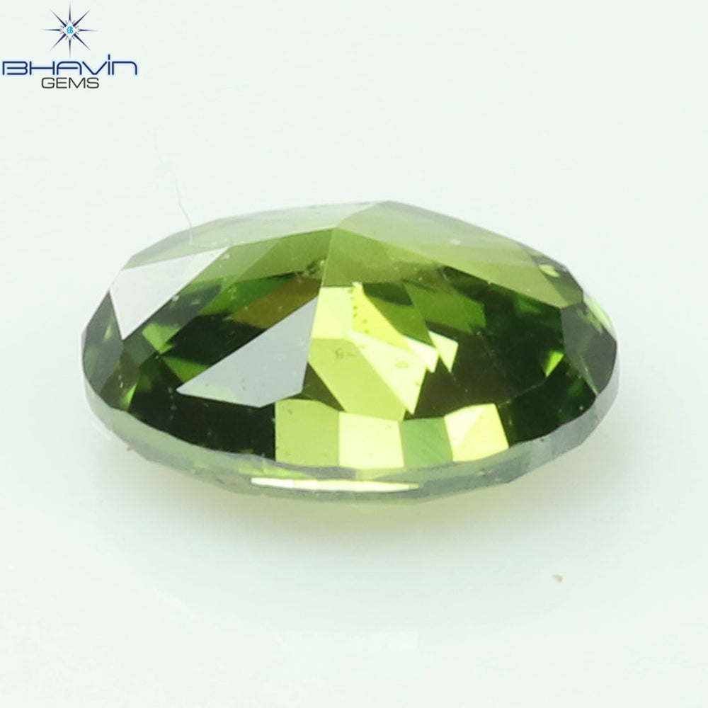 0.13 CT Oval Shape Natural Diamond Green Color VS1 Clarity (3.59 MM)