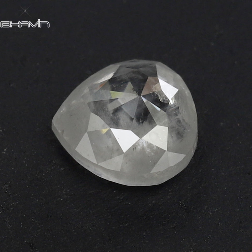 0.61 CT ハートシェイプ ナチュラル ルース ダイヤモンド ソルト アンド ペッパー カラー I3 クラリティ (5.47 MM)
