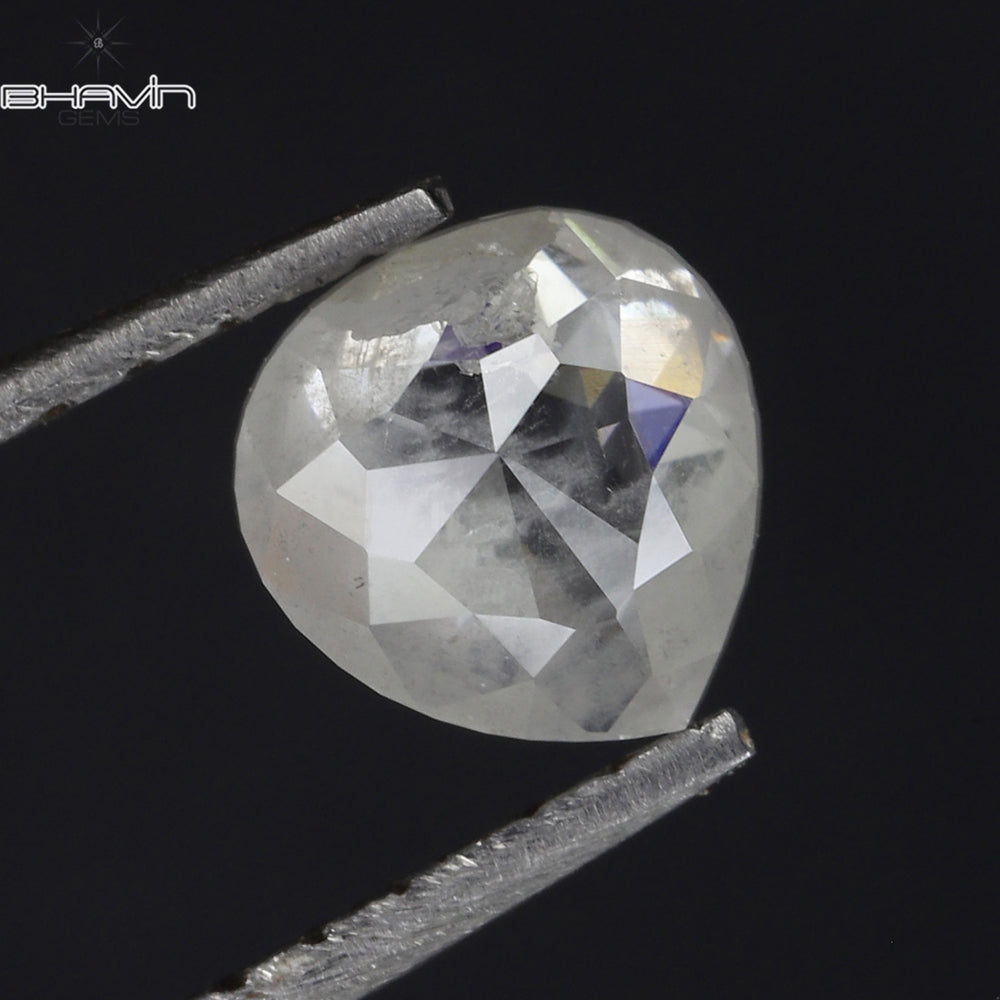 0.61 CT ハートシェイプ ナチュラル ルース ダイヤモンド ソルト アンド ペッパー カラー I3 クラリティ (5.47 MM)