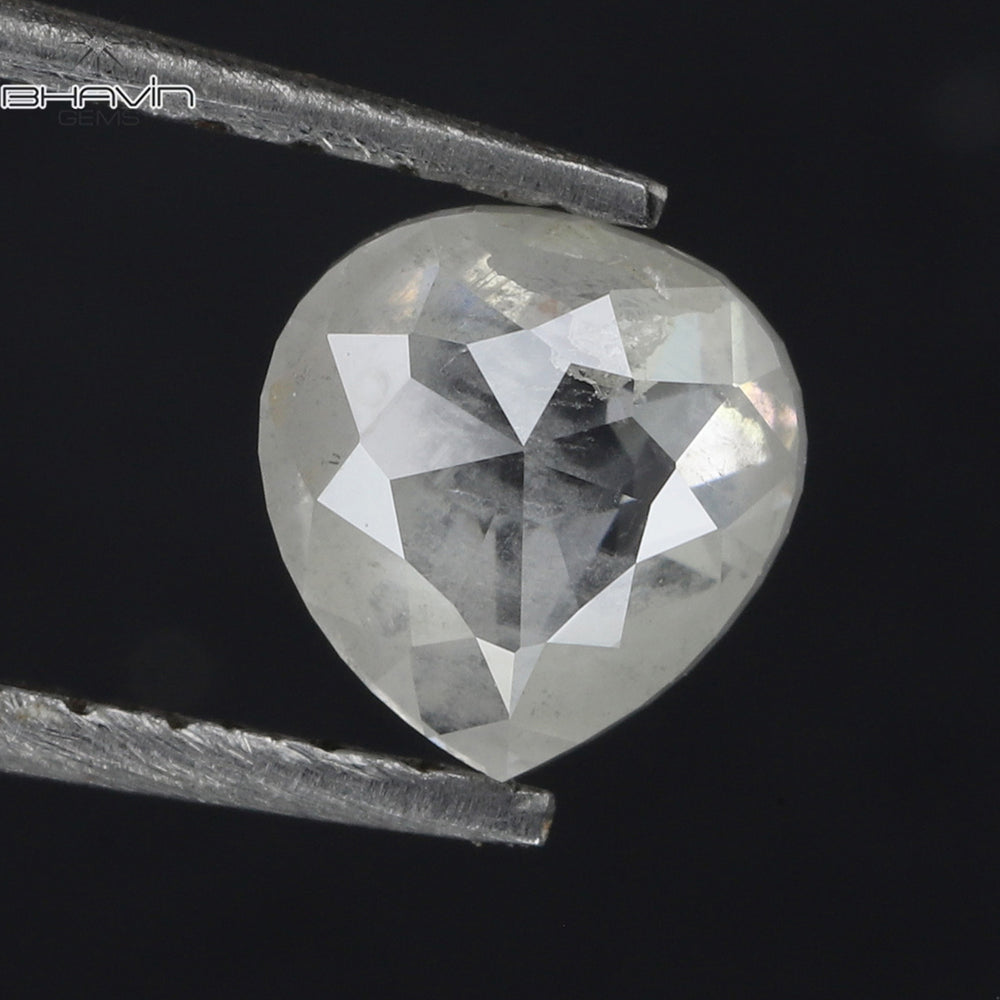0.61 CT ハートシェイプ ナチュラル ルース ダイヤモンド ソルト アンド ペッパー カラー I3 クラリティ (5.47 MM)