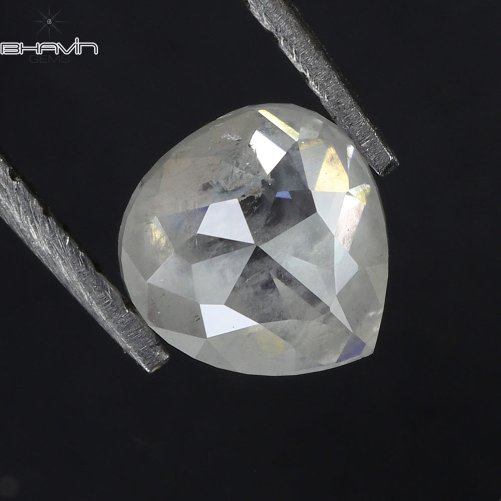 0.61 CT ハートシェイプ ナチュラル ルース ダイヤモンド ソルト アンド ペッパー カラー I3 クラリティ (5.47 MM)
