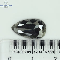 3.24 CT Pear Shape Natural Loose Diamond Black Color I3 Clarity (16.50 MM)