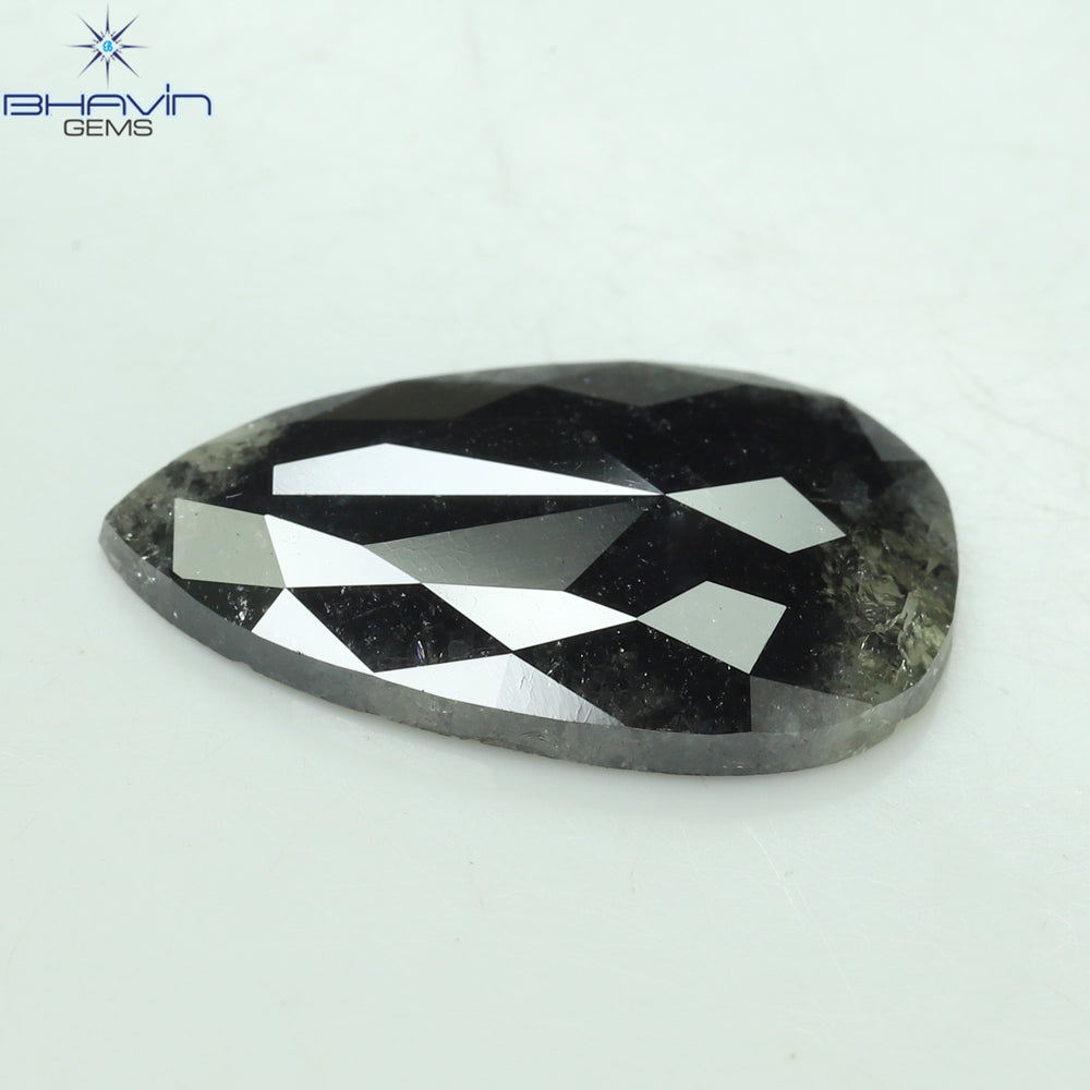 3.24 CT Pear Shape Natural Loose Diamond Black Color I3 Clarity (16.50 MM)