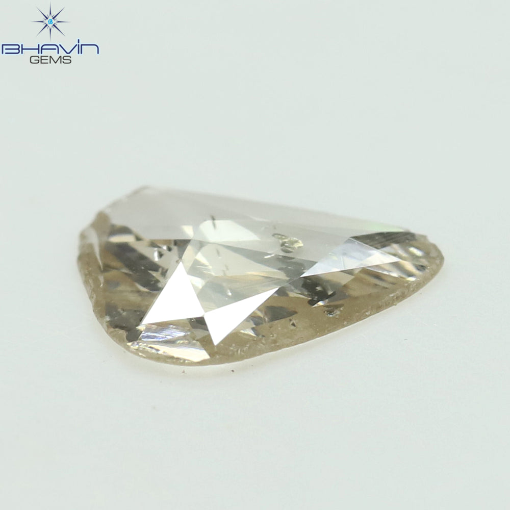 0.40 CT Slice (Polki) Shape Natural loose Diamond Light Brown Color VS2 Clarity (7.36 MM)