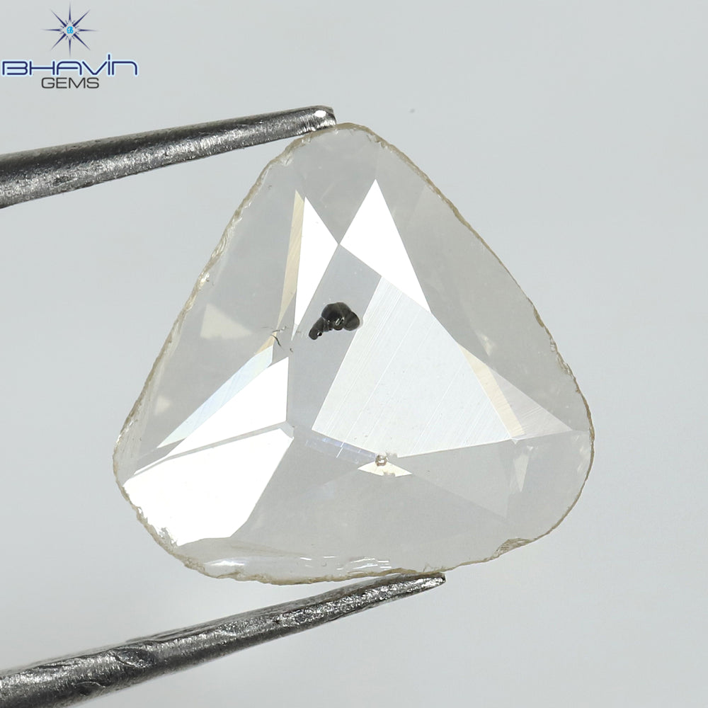 0.40 CT Slice (Polki) Shape Natural loose Diamond Light Brown Color VS2 Clarity (7.36 MM)
