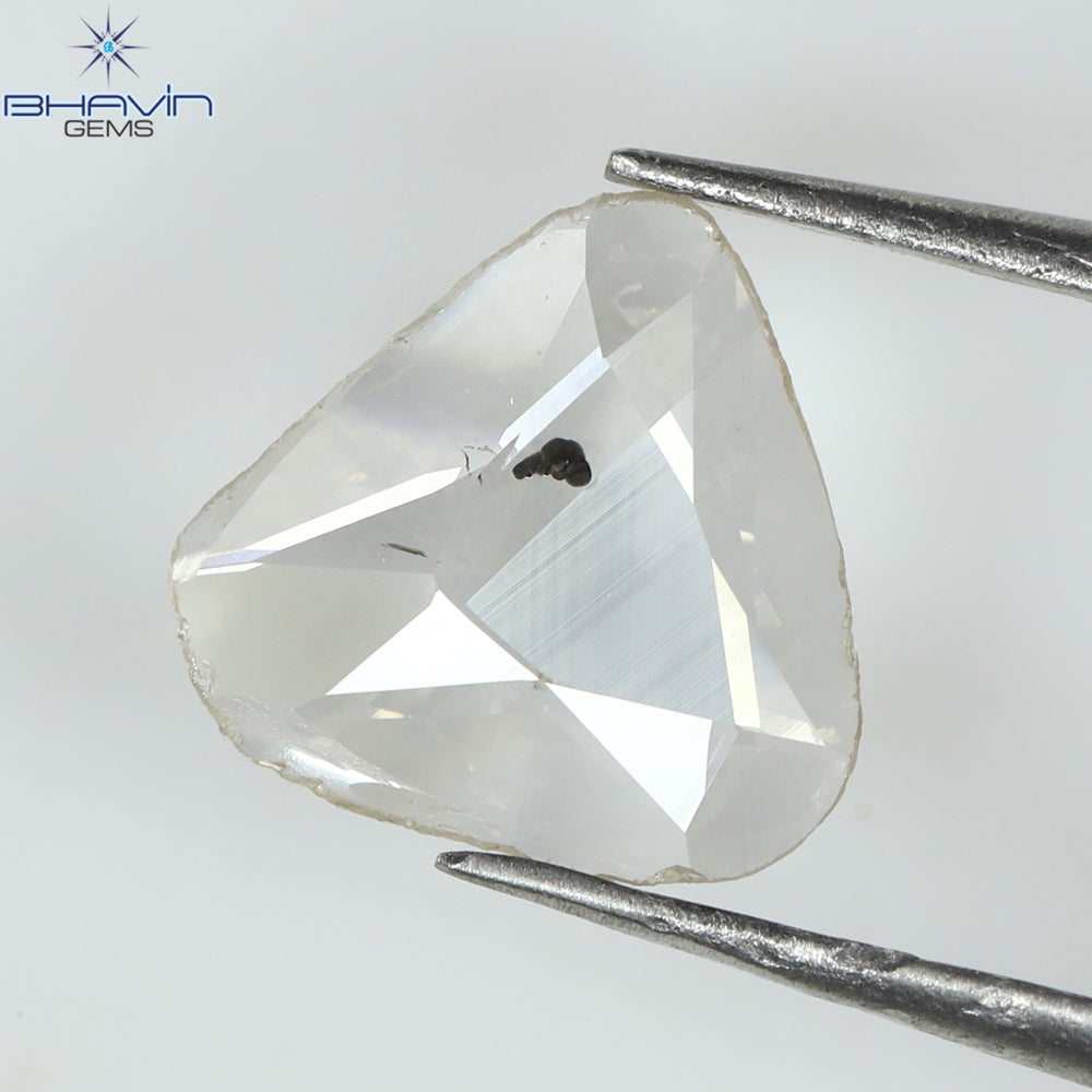 0.40 CT Slice (Polki) Shape Natural loose Diamond Light Brown Color VS2 Clarity (7.36 MM)