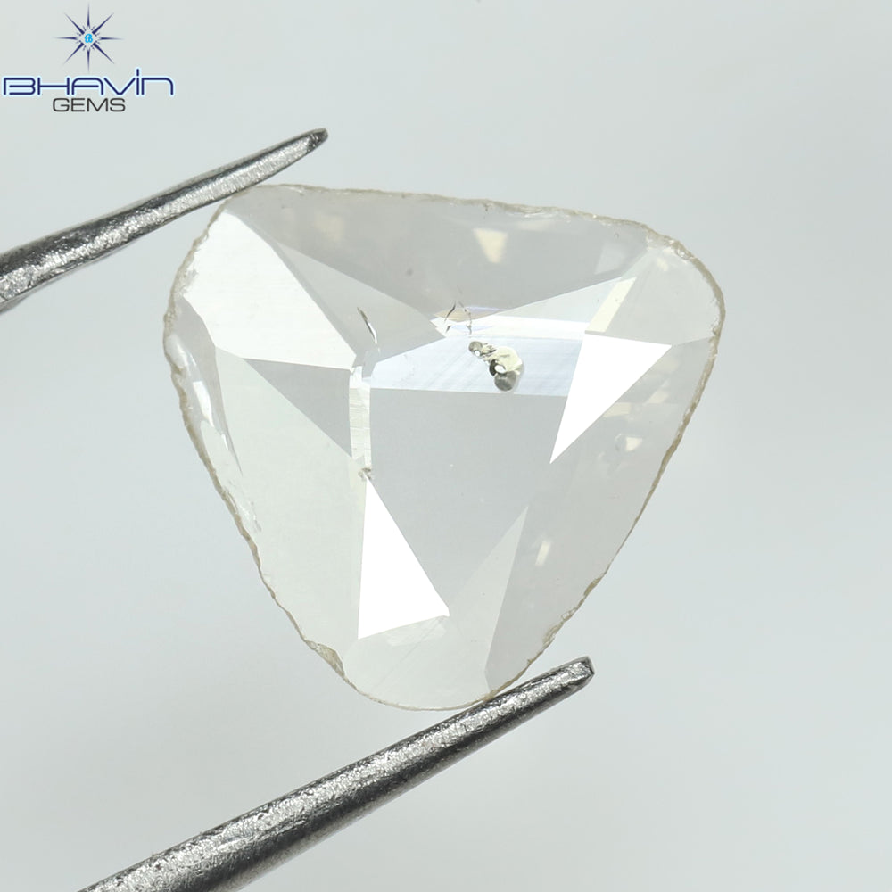 0.40 CT Slice (Polki) Shape Natural loose Diamond Light Brown Color VS2 Clarity (7.36 MM)