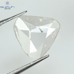 0.40 CT Slice (Polki) Shape Natural loose Diamond Light Brown Color VS2 Clarity (7.36 MM)