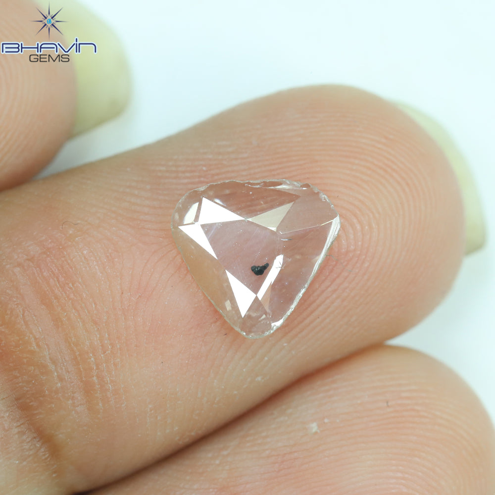 0.40 CT Slice (Polki) Shape Natural loose Diamond Light Brown Color VS2 Clarity (7.36 MM)