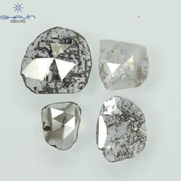 1.37 CT/4 Pcs Rosecut Polki Shape Natural loose Diamond Mix Color I3 Clarity (6.80 MM)