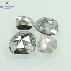 0.71 CT/5 ピース ローズカット ポルキ シェイプ ナチュラル ダイヤモンド ファンシー カラー I3 クラリティ (6.26 MM)