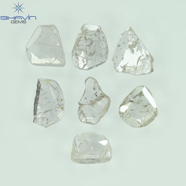0.57 CT/7 Pcs  Slice (Polki) Shape Natural Diamond White I2 Clarity (4.60 MM)