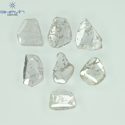 0.97 CT/7 ピース ローズカット ポルキ シェイプ ナチュラル ダイヤモンド ファンシー カラー I1 クラリティ (6.01 MM)