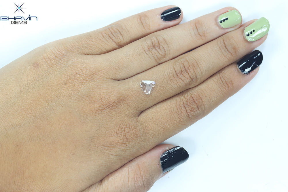 0.40 CT Slice (Polki) Shape Natural loose Diamond Light Brown Color VS2 Clarity (7.36 MM)