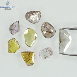 1.05 CT/8 Pcs Slice (Polki) Shape Natural Diamond Mix Color I2 Clarity (4.62 MM)