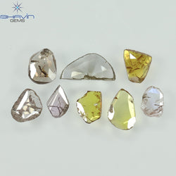 1.05 CT/8 Pcs Slice (Polki) Shape Natural Diamond Mix Color I2 Clarity (4.62 MM)