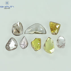 1.05 CT/8 Pcs Slice (Polki) Shape Natural Diamond Mix Color I2 Clarity (4.62 MM)