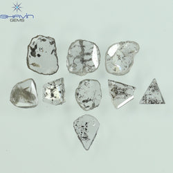 0.63 CT/9 Pcs Slice (Polki) Shape Natural loose Diamond Salt And Pepper Color I3 Clarity (4.50 MM)