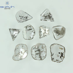 0.63 CT/9 Pcs Slice (Polki) Shape Natural loose Diamond Salt And Pepper Color I3 Clarity (4.50 MM)