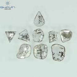 0.63 CT/9 Pcs Slice (Polki) Shape Natural loose Diamond Salt And Pepper Color I3 Clarity (4.50 MM)