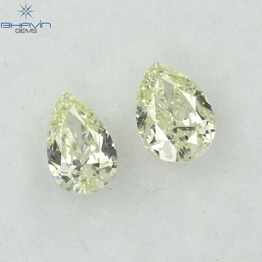 0.36 CT (2 PCS) Pear Shape Natural Diamond K Color VS-SI Clarity (4.85 MM)