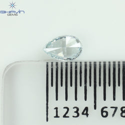 0.07 CT ペアシェイプ ナチュラル ダイヤモンド グリーンがかったブルー カラー VS1 クラリティ (3.68 MM)