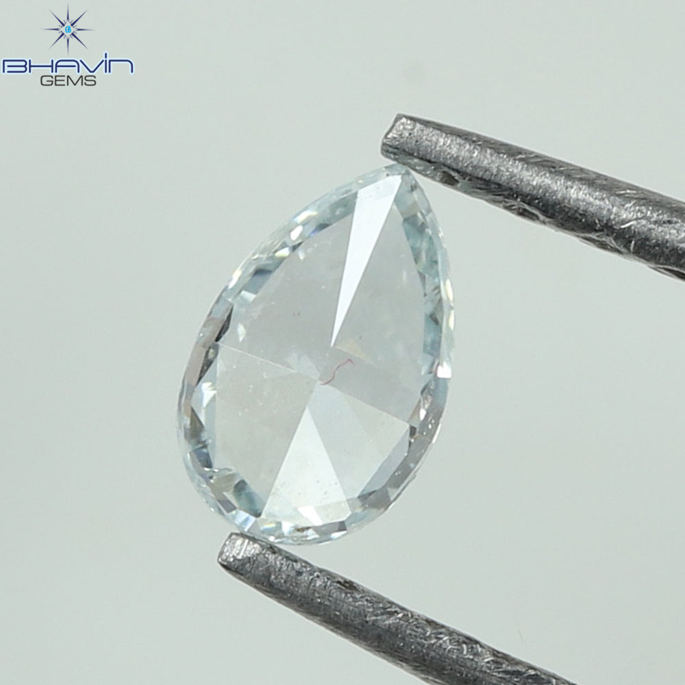 0.07 CT ペアシェイプ ナチュラル ダイヤモンド グリーンがかったブルー カラー VS1 クラリティ (3.68 MM)