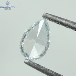 0.07 CT ペアシェイプ ナチュラル ダイヤモンド グリーンがかったブルー カラー VS1 クラリティ (3.68 MM)