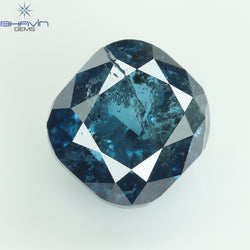 0.19 CT クッション シェイプ ナチュラル ダイヤモンド ブルー カラー SI1 クラリティ (3.38 MM)