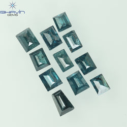 1.32 CT/11 Pcs Baguette Shape Natural Loose Diamond Blue Color I3 Clarity (3.80 MM)