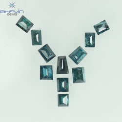 1.32 CT/11 Pcs Baguette Shape Natural Loose Diamond Blue Color I3 Clarity (3.80 MM)