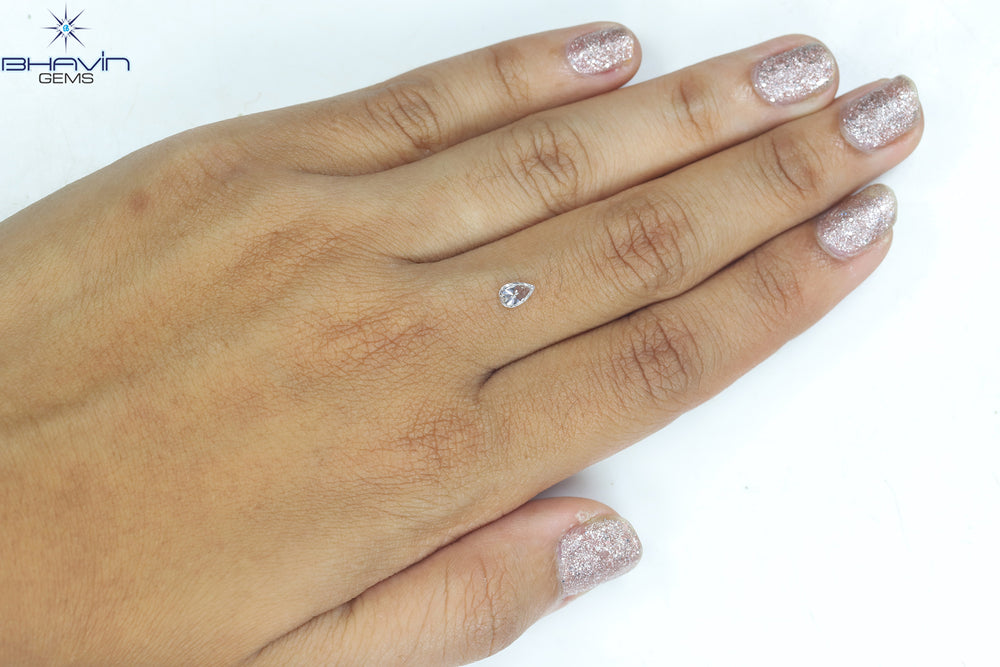0.27 CT Pear Shape Natural Loose Diamond White Color I1 Clarity (5.50 MM)
