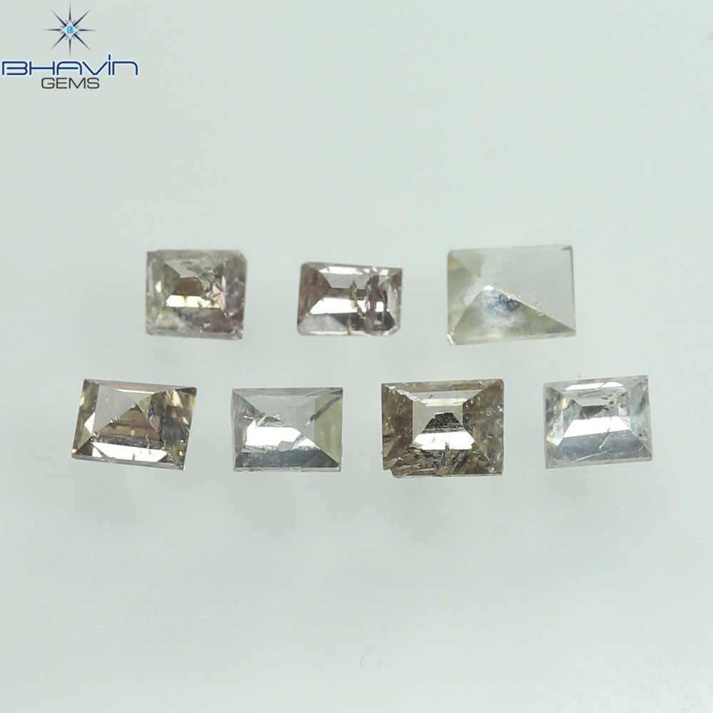 0.34 CT/7 Pcs Baguette Shape Natural Diamond Mix Color SI-I2 Clarity (2.46 MM)