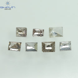 0.34 CT/7 Pcs Baguette Shape Natural Diamond Mix Color SI-I2 Clarity (2.46 MM)