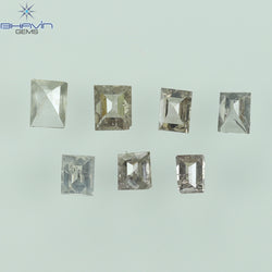 0.34 CT/7 Pcs Baguette Shape Natural Diamond Mix Color SI-I2 Clarity (2.46 MM)