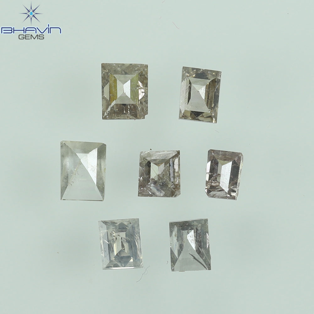 0.34 CT/7 Pcs Baguette Shape Natural Diamond Mix Color SI-I2 Clarity (2.46 MM)