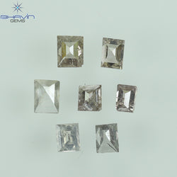 0.34 CT/7 Pcs Baguette Shape Natural Diamond Mix Color SI-I2 Clarity (2.46 MM)