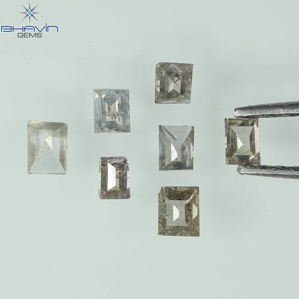 0.34 CT/7 Pcs Baguette Shape Natural Diamond Mix Color SI-I2 Clarity (2.46 MM)
