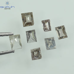 0.34 CT/7 Pcs Baguette Shape Natural Diamond Mix Color SI-I2 Clarity (2.46 MM)
