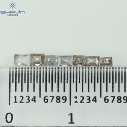 0.34 CT/7 Pcs Baguette Shape Natural Diamond Mix Color SI-I2 Clarity (2.46 MM)