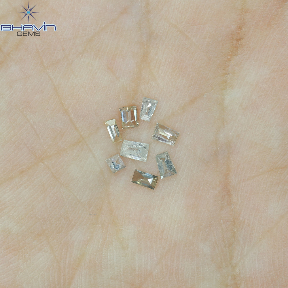 0.34 CT/7 Pcs Baguette Shape Natural Diamond Mix Color SI-I2 Clarity (2.46 MM)