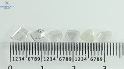 0.41 CT/6 個ローズカット ポルキ シェイプ ナチュラル ダイヤモンド ホワイト カラー I3 クラリティ (3.65 MM)