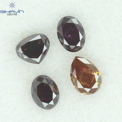 0.45 CT/4 CT Mix Shape Natural Diamond Pink Color SI1 Clarity (3.67 MM)