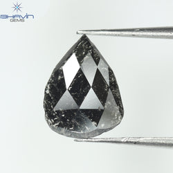 0.78 CT Slice Shape Natural Diamond Salt And Pepper Color I3 Clarity (10.36 MM)