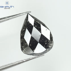 0.78 CT Slice Shape Natural Diamond Salt And Pepper Color I3 Clarity (10.36 MM)